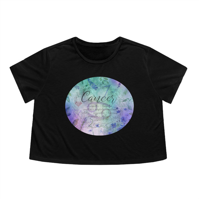 Cancer Women's Flowy Cropped Tee