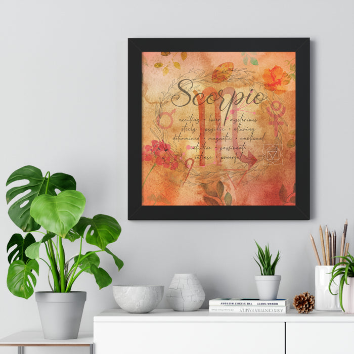 Scorpio Framed Horizontal Poster