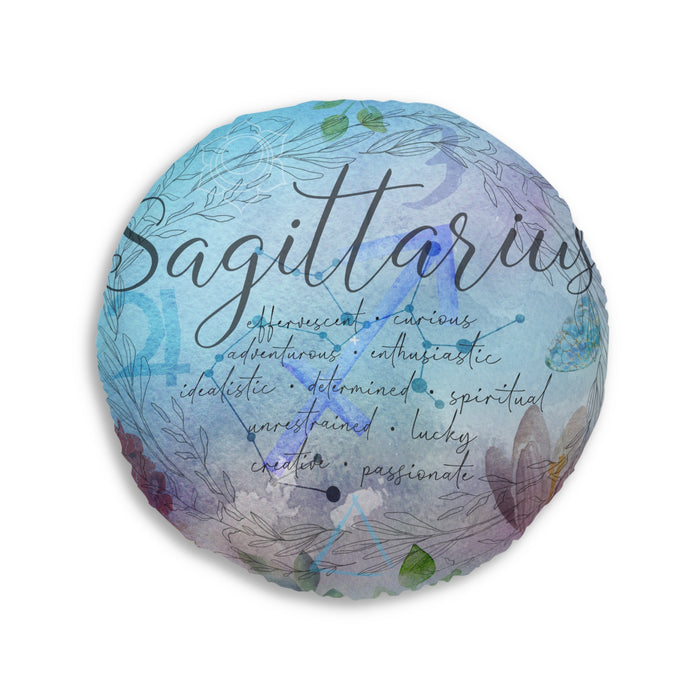 Sagittarius Tufted Floor Pillow, Round