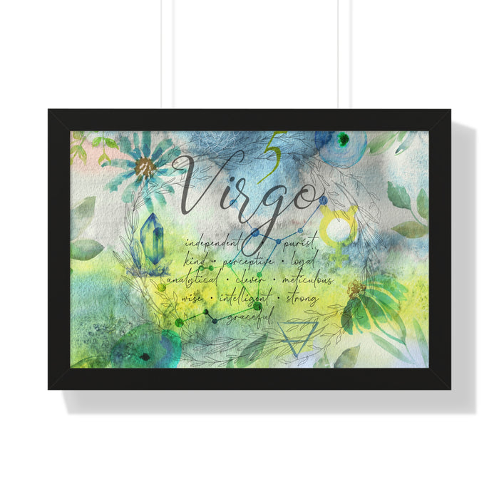 Virgo Framed Horizontal Poster