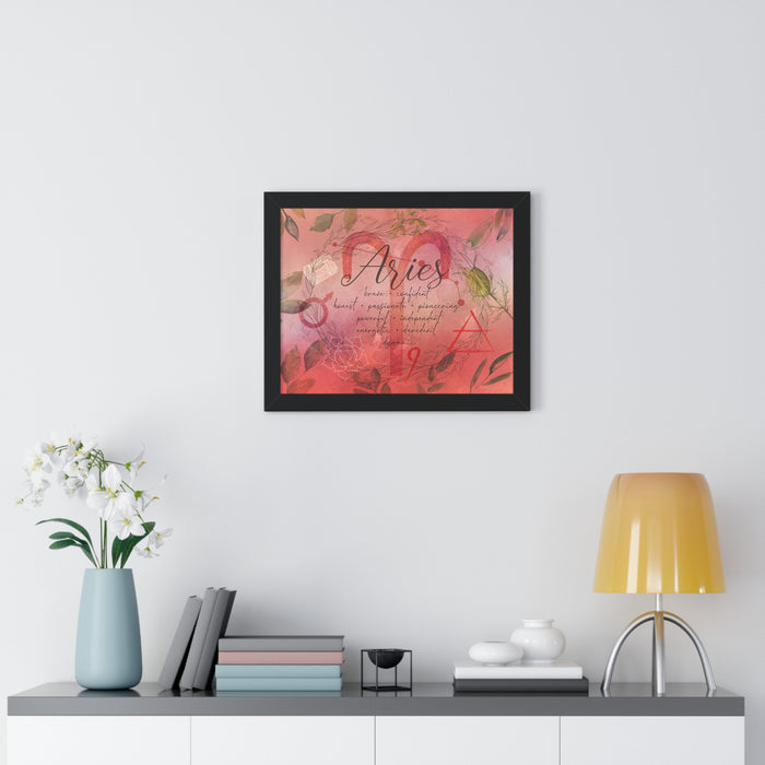 Aries Framed Horizontal Poster