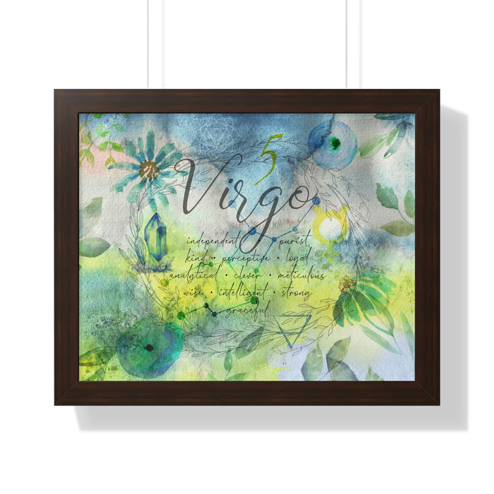 Virgo Framed Horizontal Poster