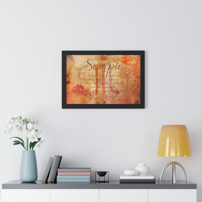 Scorpio Framed Horizontal Poster