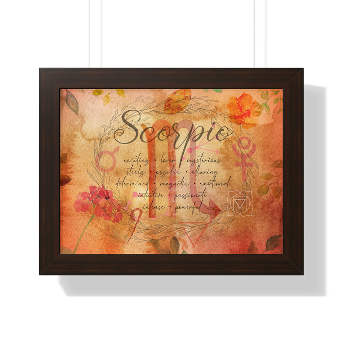 Scorpio Framed Horizontal Poster