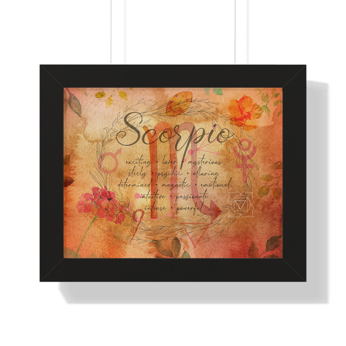 Scorpio Framed Horizontal Poster