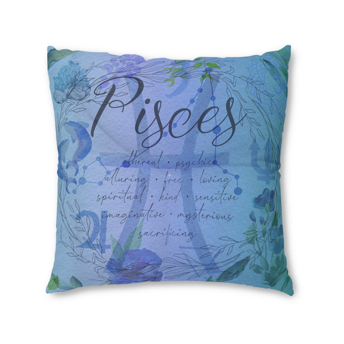 Pisces Tufted Floor Pillow, Square