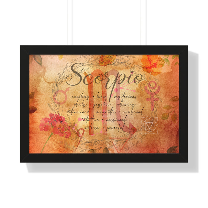 Scorpio Framed Horizontal Poster