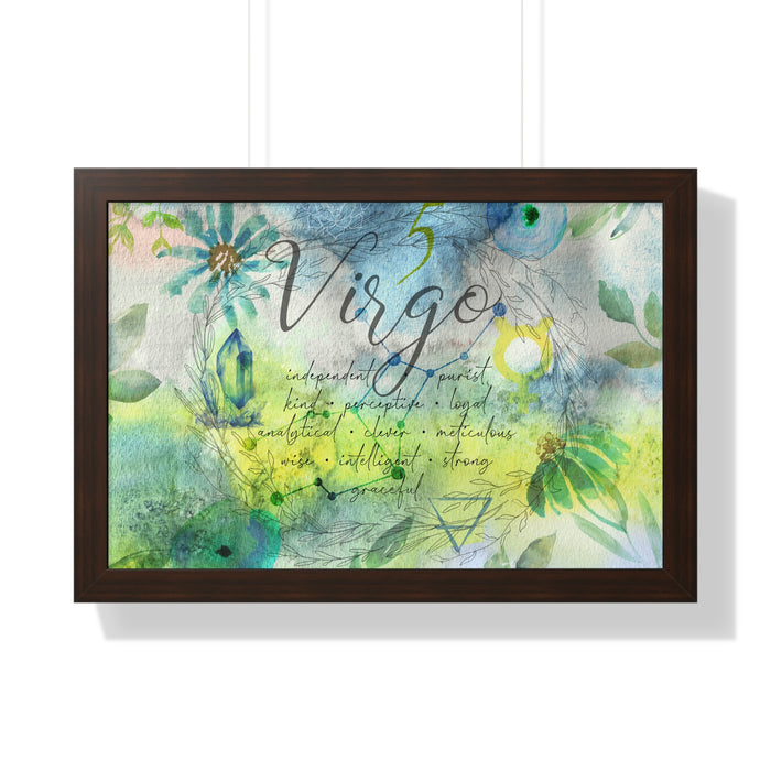 Virgo Framed Horizontal Poster