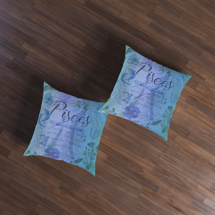 Pisces Tufted Floor Pillow, Square