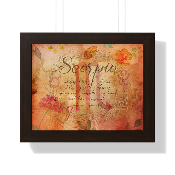 Scorpio Framed Horizontal Poster