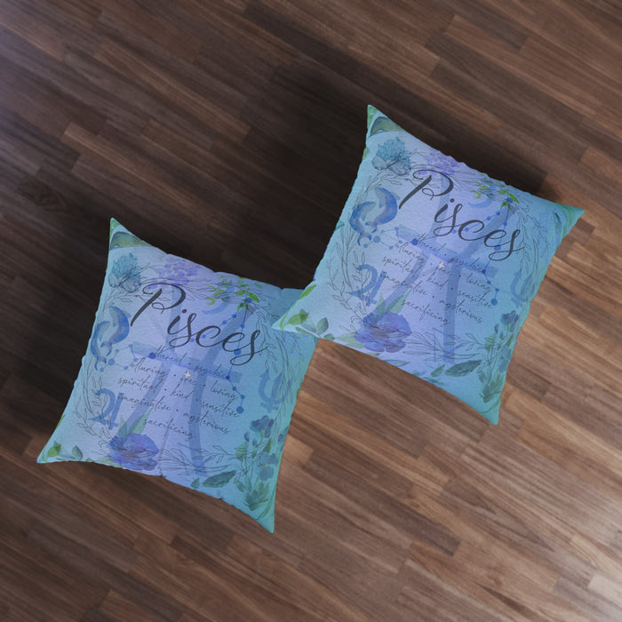 Pisces Tufted Floor Pillow, Square