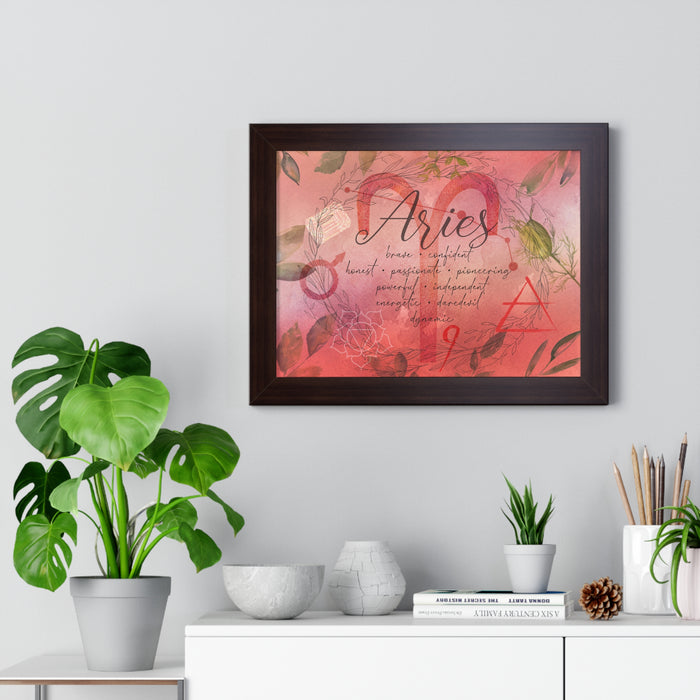 Aries Framed Horizontal Poster