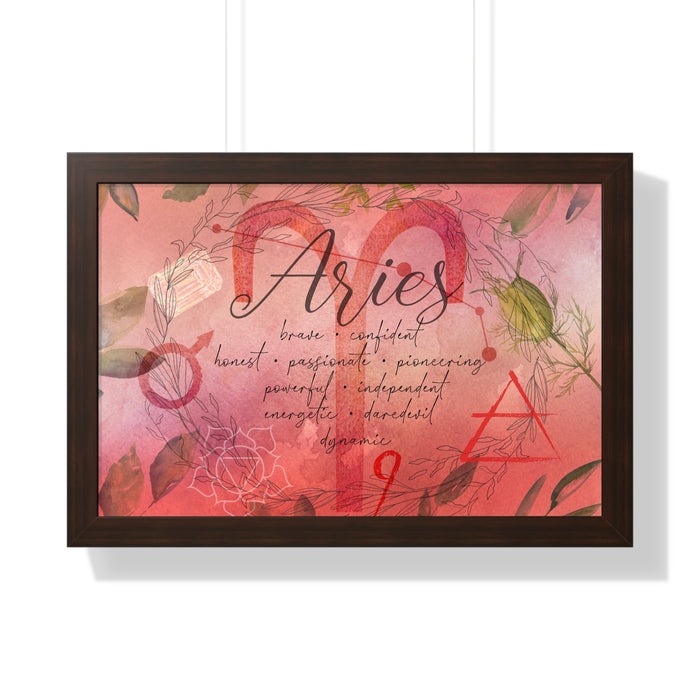 Aries Framed Horizontal Poster