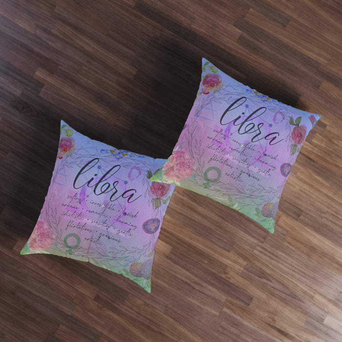 Libra Tufted Floor Pillow, Square