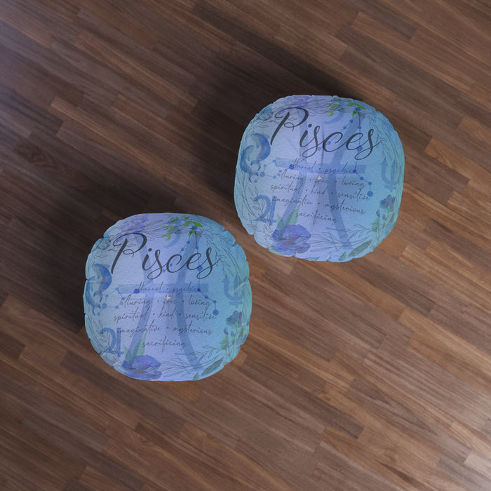 Pisces Tufted Floor Pillow, Round