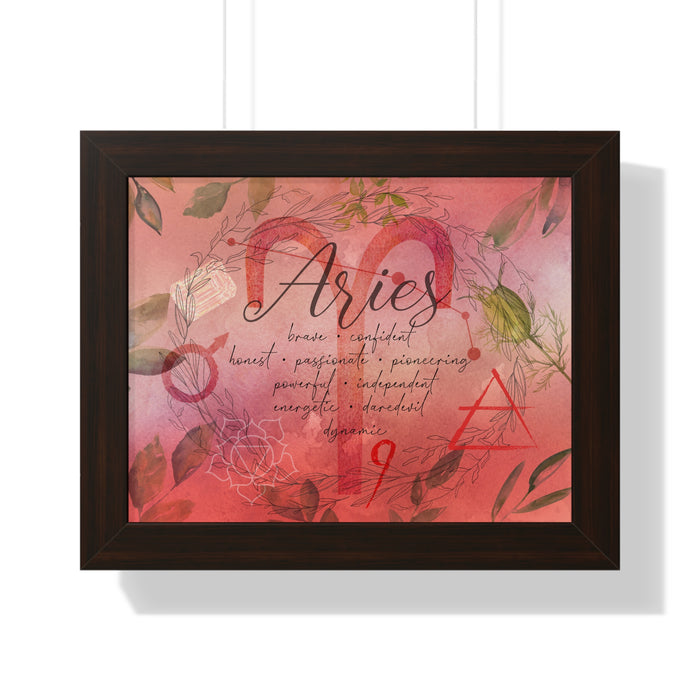 Aries Framed Horizontal Poster