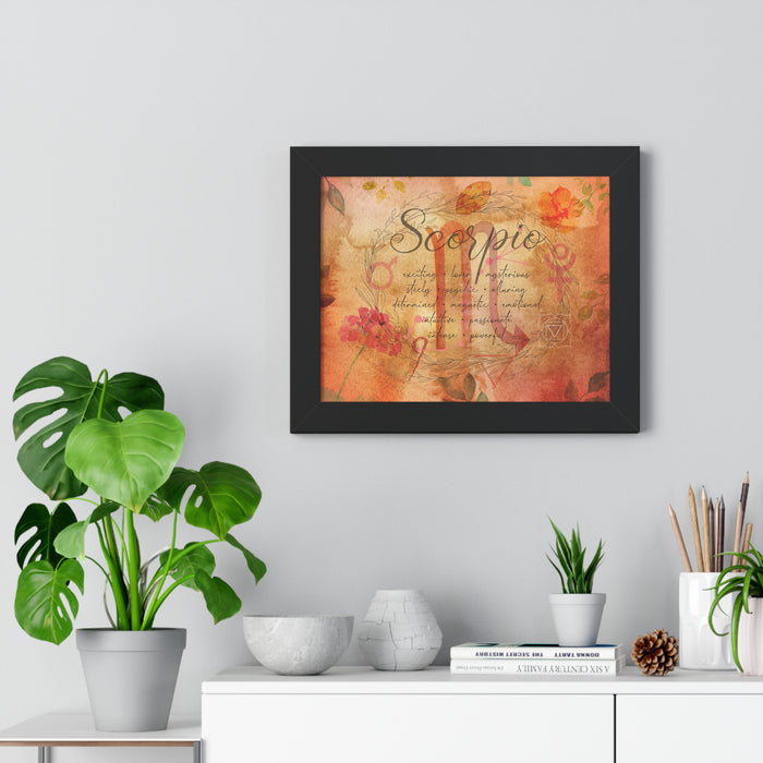 Scorpio Framed Horizontal Poster