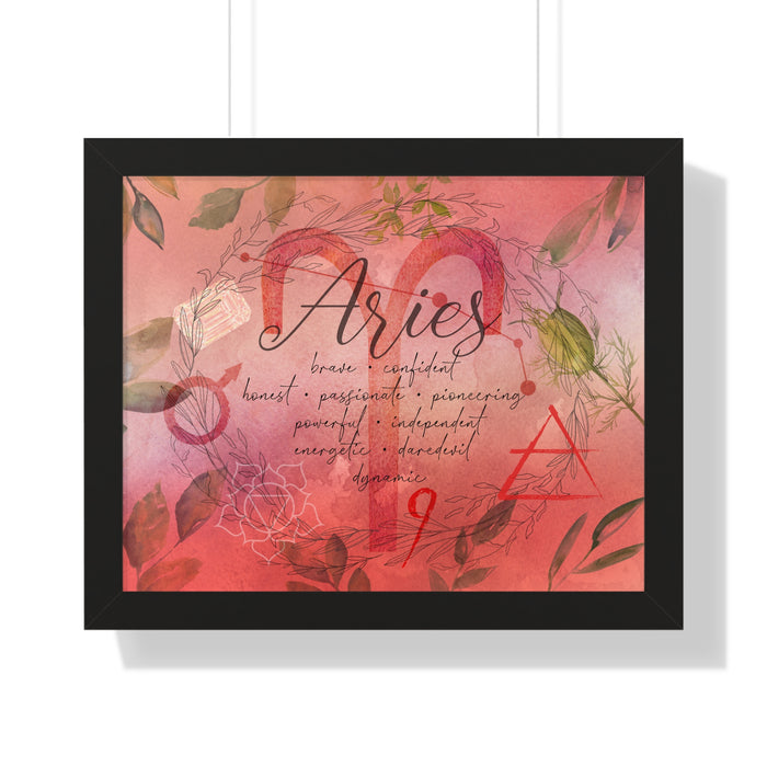 Aries Framed Horizontal Poster