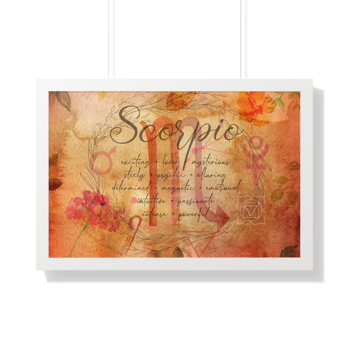Scorpio Framed Horizontal Poster