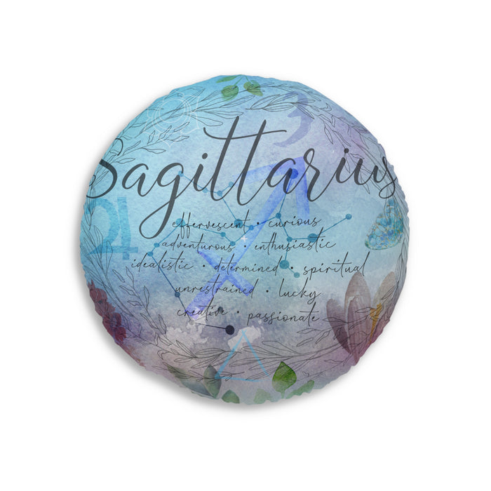 Sagittarius Tufted Floor Pillow, Round