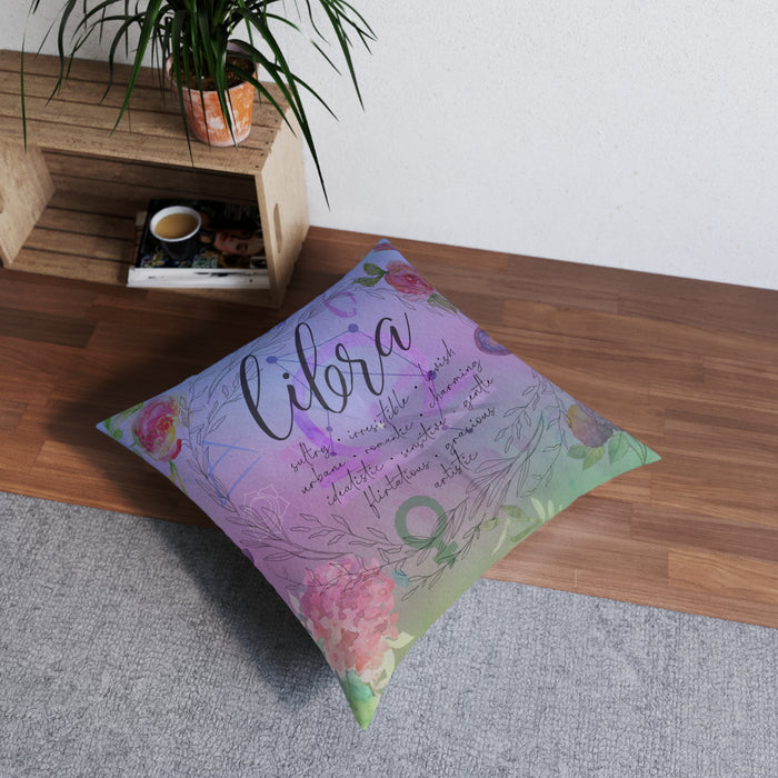 Libra Tufted Floor Pillow, Square