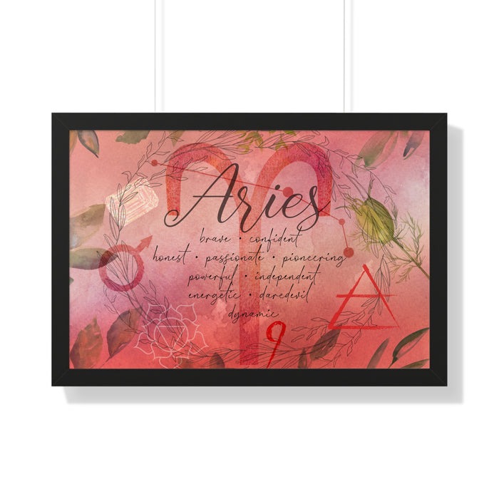 Aries Framed Horizontal Poster