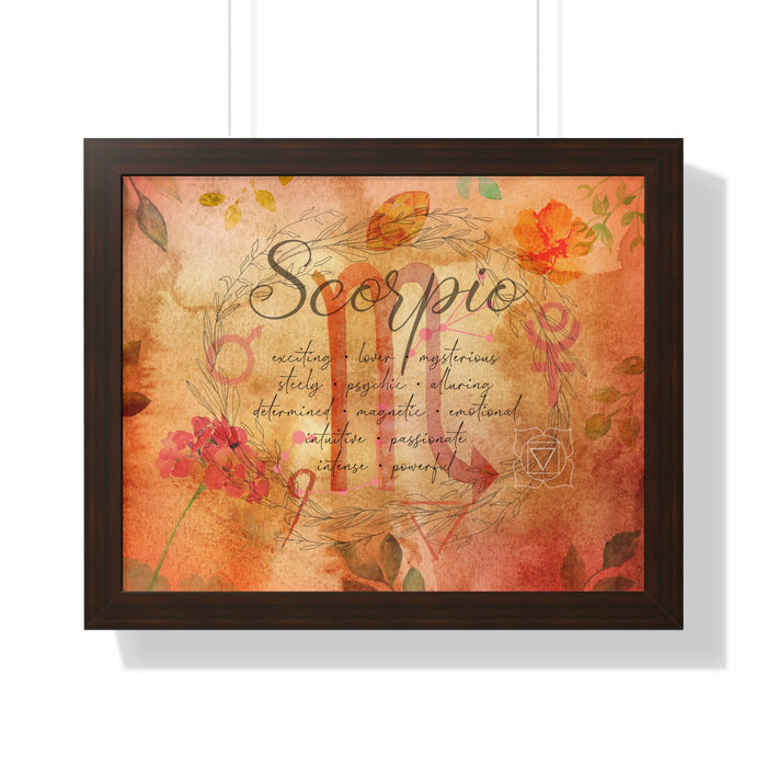 Scorpio Framed Horizontal Poster