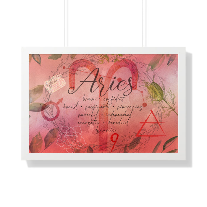 Aries Framed Horizontal Poster
