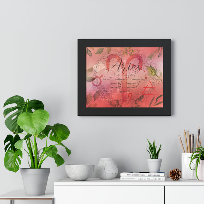 Aries Framed Horizontal Poster