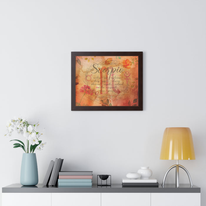 Scorpio Framed Horizontal Poster