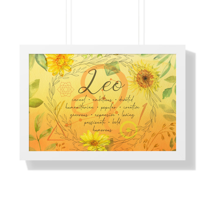 Leo Framed Horizontal Poster