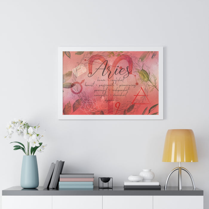 Aries Framed Horizontal Poster