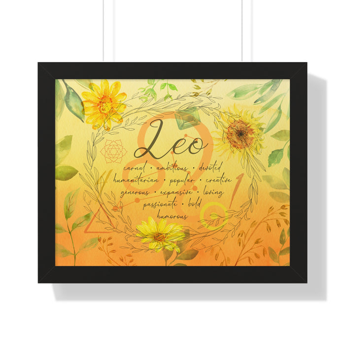 Leo Framed Horizontal Poster