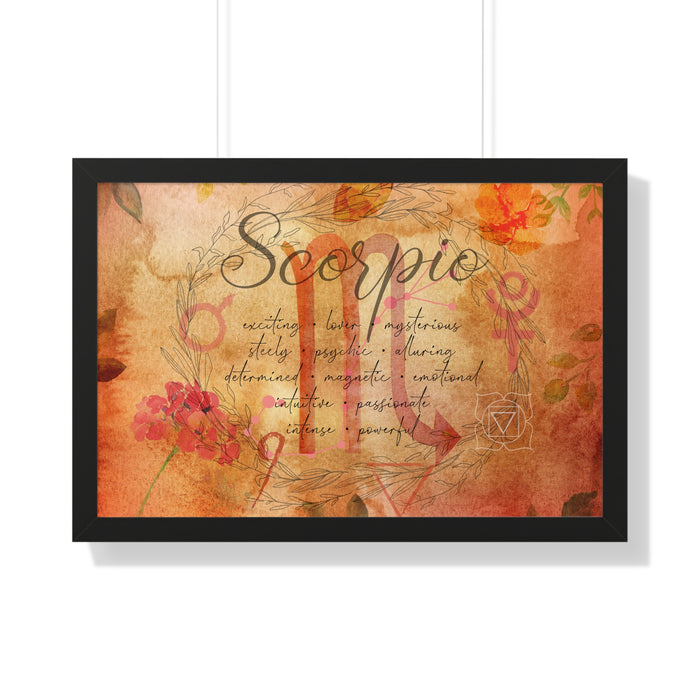 Scorpio Framed Horizontal Poster