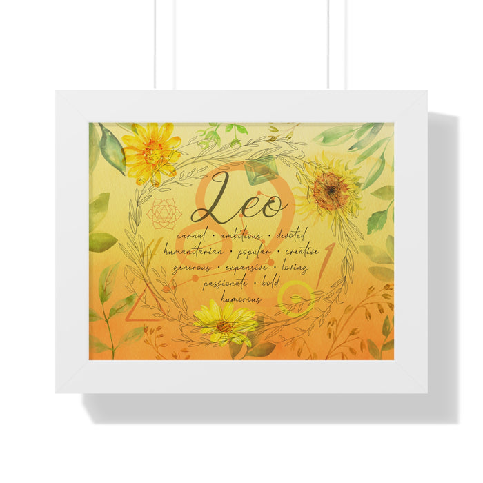 Leo Framed Horizontal Poster