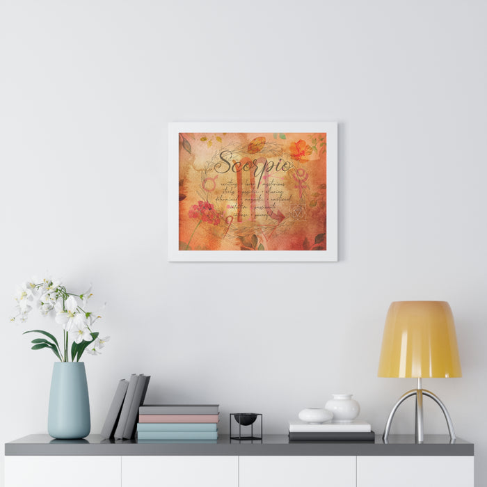 Scorpio Framed Horizontal Poster