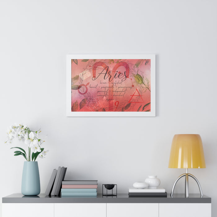 Aries Framed Horizontal Poster