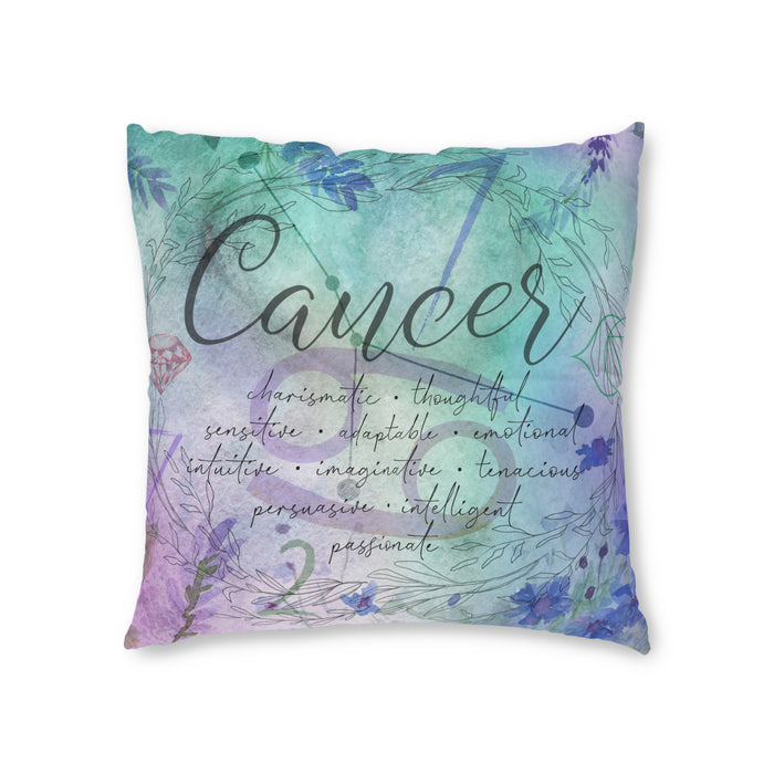 Cancer Tufted Floor Pillow, Square