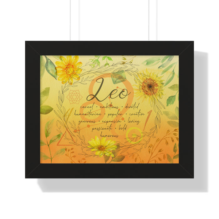 Leo Framed Horizontal Poster