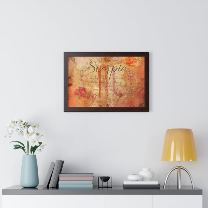 Scorpio Framed Horizontal Poster