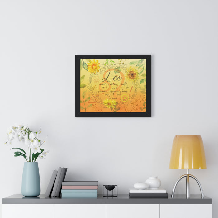Leo Framed Horizontal Poster