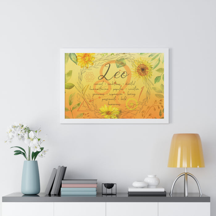 Leo Framed Horizontal Poster