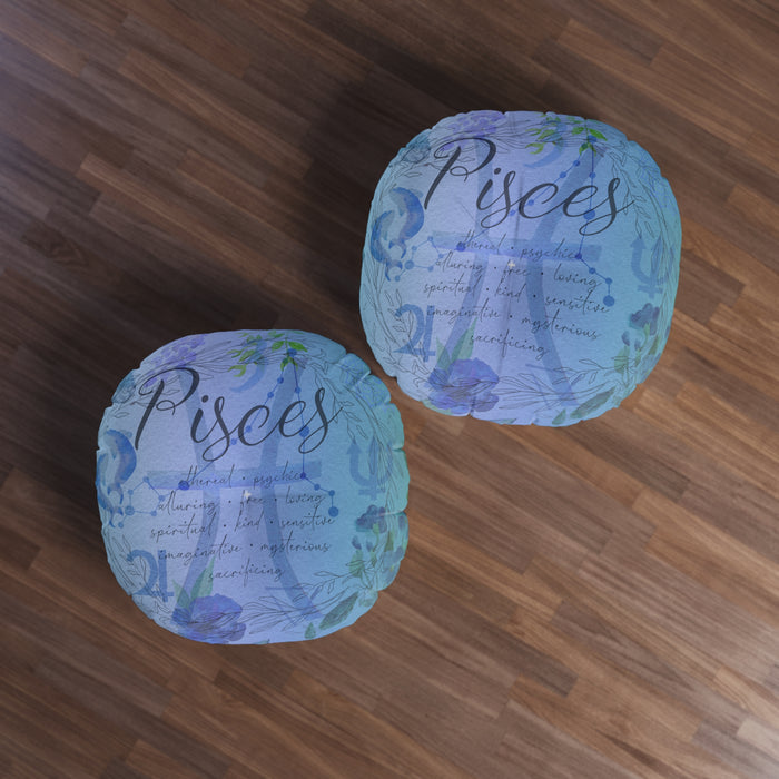 Pisces Tufted Floor Pillow, Round