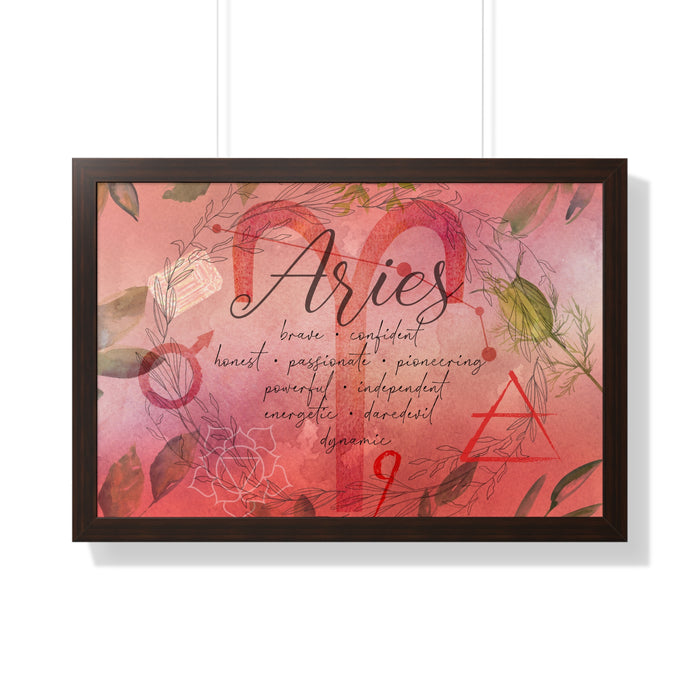 Aries Framed Horizontal Poster