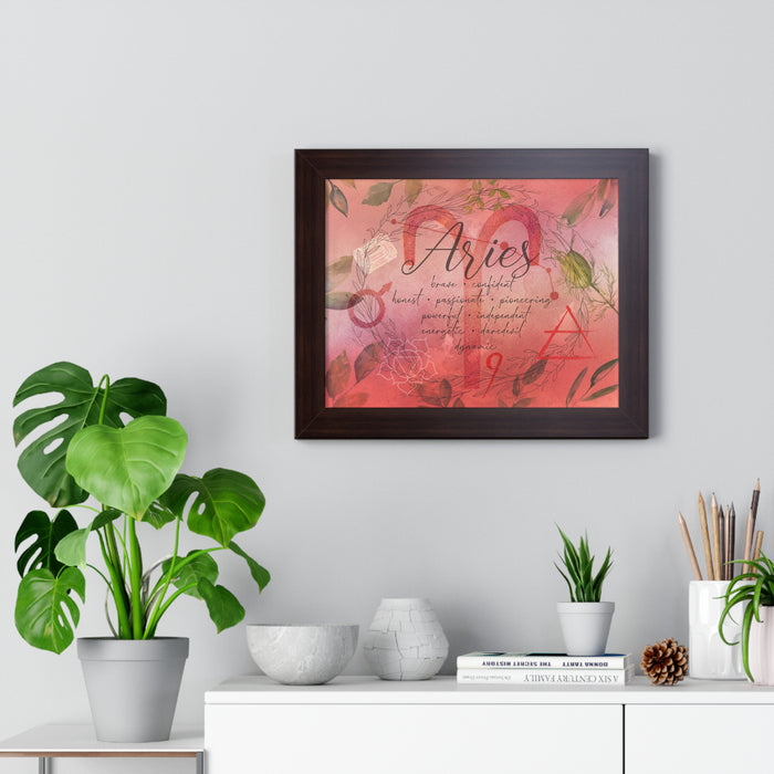 Aries Framed Horizontal Poster