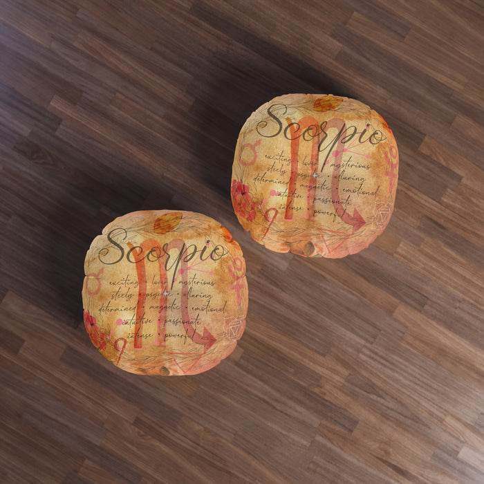 Scorpio Tufted Floor Pillow, Round