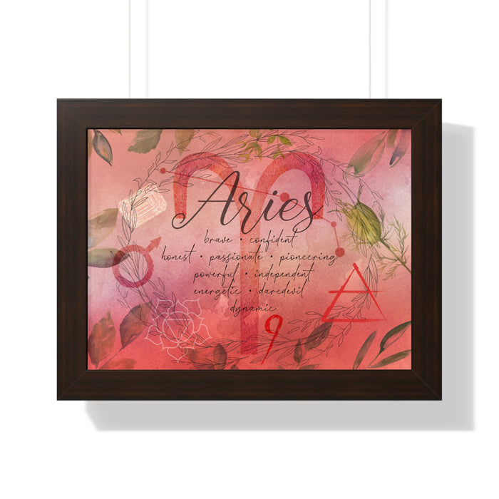 Aries Framed Horizontal Poster