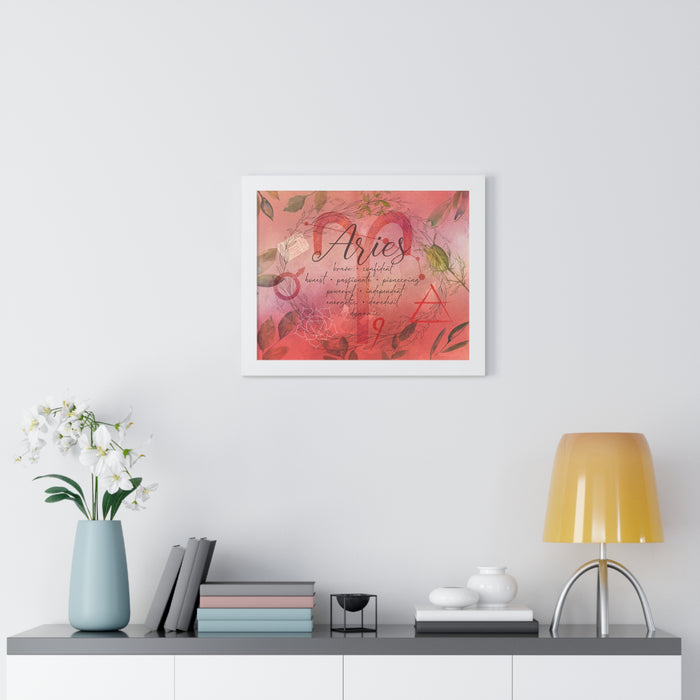 Aries Framed Horizontal Poster