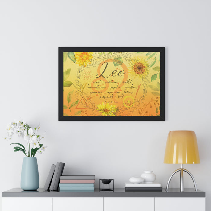 Leo Framed Horizontal Poster