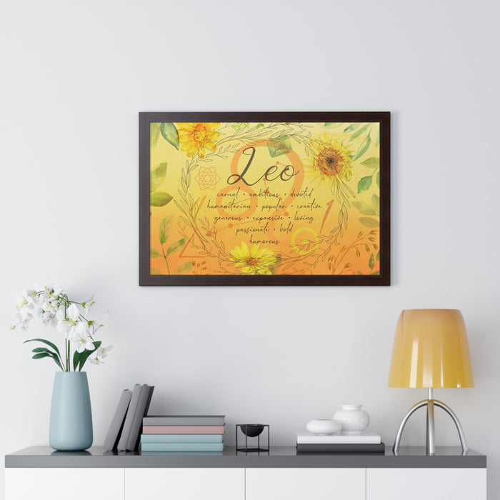 Leo Framed Horizontal Poster